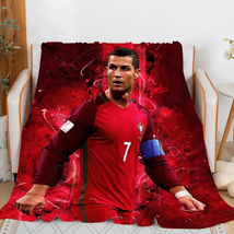 Sofa Blankets for Winter Cristiano Ronaldo Microfiber Bedding Custom Warm Knee B - £25.63 GBP