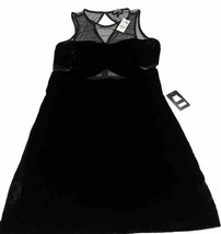 Express Black Velvet Dress Open Back Open Back Sheer Size 4 NWT - £36.18 GBP
