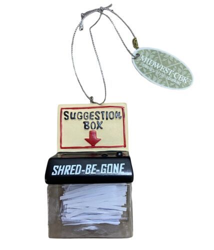 Midwest-CBK Suggestion Box Shred Be Gone Ornament Office Home Tree - £6.10 GBP