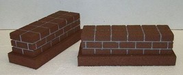 O Scale Model Railroad Train Scenery - Set of 2 BRIDGE PIERS,  PILLARS, ... - £19.01 GBP