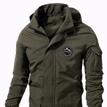 Plus Size Coat Men&#39;s Hooded Jacket Outdoor Mountaineering Leisure - £37.21 GBP+
