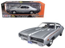 1969 Pontiac GTO Judge Silver Metallic &quot;Timeless Classics&quot; Series 1/18 Diecast  - £50.19 GBP