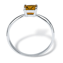 PalmBeach Jewelry Birthstone .925 Solitaire Stack Ring-November-Citrine - £25.03 GBP