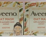 2X Aveeno Soothe Prebiotic Face Oat Mask With Pumpkin Seed Extract  - £15.68 GBP