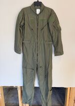 GENUINE US AIR FORCE GREEN NOMEX FIRE RESISTANT FLIGHT SUIT CWU-27/P - 38L - $30.00