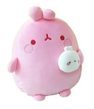 Molang and Piu Piu Stuffed Animal Plush Rabbit Toy Soft Cushion 9.8" (Pink) image 4