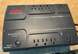 APC 8-Outlet Backup Surge Protection BE550R Back-UPS ES 550 UPS (No Battery) - £10.22 GBP
