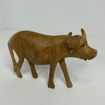 Vintage Hand Carved Wooden Water Buffalo Folk Art Statue Figure Sculpture  - €15,89 EUR