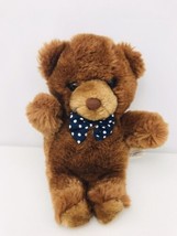Prestige Toy Corp Bear Plush Teddy Bear Stuffed Animal Brown Bow 1985 Vi... - £10.47 GBP