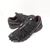 Salomon Men’s Black Mesh Speedcross 4 SensiFit Trail Running Shoes Size 10 - $58.49
