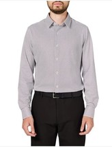 Infinity Mens Shirt Red Button-Up Stretch Point Collar Textured Lightweight - $39.99