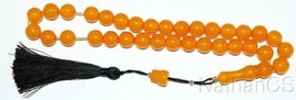 Prayer Beads Tesbih Komboloi Barrel Cut Apricot Color Vintage Faturan Type Resin - £90.98 GBP