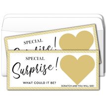 2 Set Surprise Scratch Cards 3x8" Travel Gift Pink B08 Birthday Wedding - $5.31 CAD