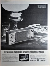 GENERAL ELECTRIC - New Clock Radio - Bedside Tables - 1961 Vintage Print Ad - $193.95 MXN