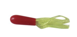 Creme 2&quot; Mini Tail Soft Tube Crappie Panfish Lure, Red/Chartreuse, Pack ... - £2.74 GBP