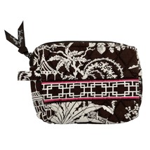 Vera Bradley Imperial Toile Cosmetic Bag Plastic Lining Brown White Pink... - $17.82