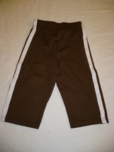 Garanimals Boy&#39;s Jersey Pants Brown W White Stripes Size 18 Months  NEW - £5.99 GBP