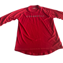 Under Armour Shirt Mens Small Baseball Red 9 Strong Loose Athletic 3/4 Sleeve - £7.97 GBP