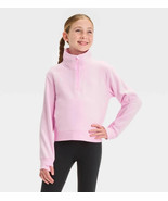 All In Motion Girls 1/2 Zip Fleece Pullover Sweatshirt SMALL (6-7) Pink New - $330.57 MXN
