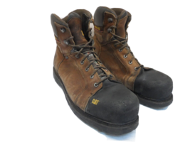 CATERPILLAR Mens 6&quot; Control Waterproof Composite Toe Work Boot Brown Size 13W - £34.05 GBP