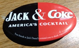 Jack &amp; Coke 3&quot; Button Red Black Jacke Daniels Coca Cola America&#39;s Cocktail - £2.35 GBP
