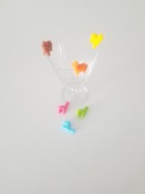 6pc. Cute Silicone Lamas Glass Charms/ Glass Marker/ Glass Identifier/Dr... - £5.49 GBP
