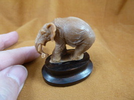 (tb-ele-12) Elephant walking Tagua NUT palm figurine Bali carving safari... - £25.21 GBP
