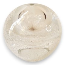 Crystal Art Glass Orb Oil Lamp, Hand-Blown Poland, Heavy Art Glass, MCM ... - $34.05 CAD