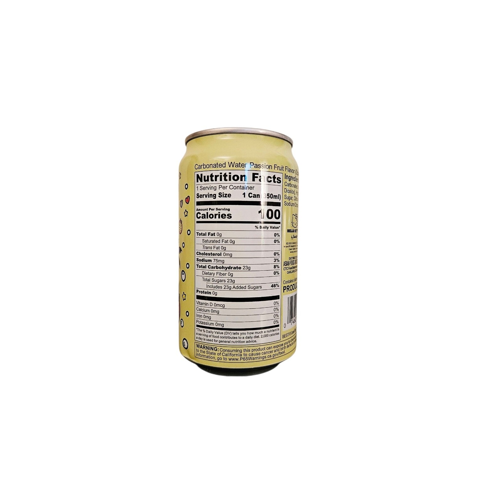 Hello Kitty Sparkling Soda Passion Fruit 11.83 fl oz - Product of Japan Item image 4