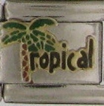 Palm Tree For Letter T In Word Tropical Wholesale Italian Charm 9MM K20 - £11.85 GBP
