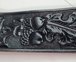 Chambers Tooled Leather Belt Mens 38 Embossed Acorn Oak Leaf Black No Bu... - £21.39 GBP