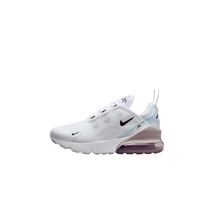 Nike kids&#39; air max 270 shoe in White/Platinum Violet/Burgundy Crush - £109.04 GBP