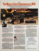 1989 Print Ad World&#39;s First Commemorative M16 Semiautomatic Rifles Gold ... - $11.68