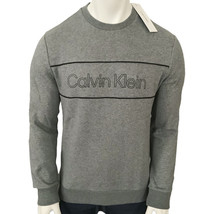 Nwt Calvin Klein Msrp $65.99 Men&#39;s Gray Crew Neck Long Sleeve Sweatshirt S M L - £28.20 GBP