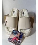 Plaka Cloud Slides Khaki with Fur   NEW WITH BOX Womens 8 - £11.75 GBP