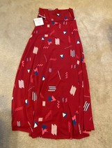 Lularoe NWT Full Length Multicolor Aztec Print Red Blue Pink Maxi Skirt ... - $23.09