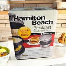 Hamilton Beach Breakfast Sandwich Maker- Silver Model #25475 Ready In 5 ... - $28.00