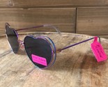 NWT Betsey Johnson Heart Shaped Sunglasses Iridescent Wire Frame - $27.88