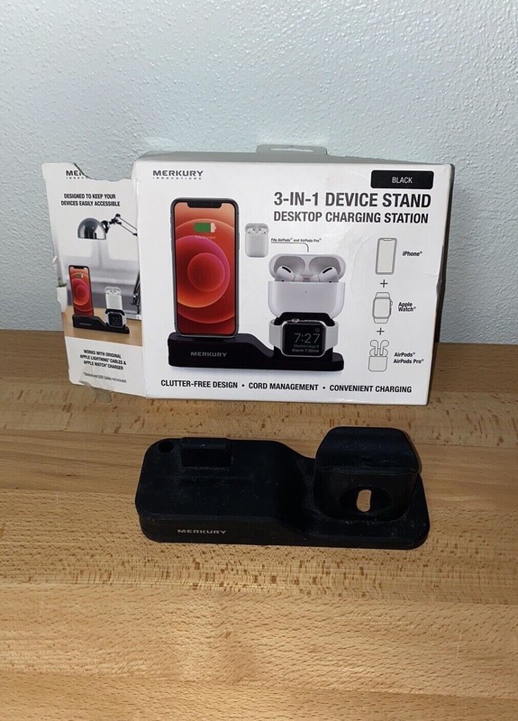 Desktop Charging Station 3 in 1 Device Stand Apple iPhone Holder - $8.91