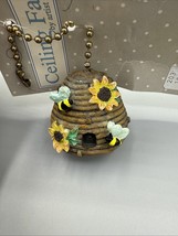 Decorative Ceiling Fan Pull • Melanie Rupert 2” Ht Bee Hive Skep Basket - $274.93 MXN