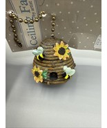 Decorative Ceiling Fan Pull • Melanie Rupert 2” Ht Bee Hive Skep Basket - $274.93 MXN