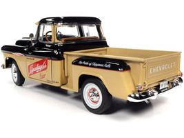 1957 Chevrolet 3100 Stepside Pickup Truck Black and Tan with Graphics &quot;Leinenkug - £101.53 GBP