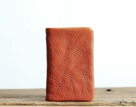 Handmade Leather Wallet Vintage Men Women Slim Coin Purse Zip Closure Mo... - £23.47 GBP