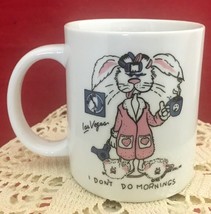 las vegas souvenir mug funny hangover Pink robe rabbit &quot;I don’t do morni... - $9.85