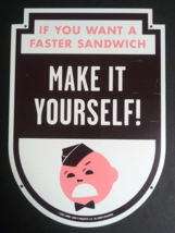 Authentic Jimmy Johns MAKE IT YOURSELF Sandwich Metal Tin Sign 14&quot;h x 10... - £79.92 GBP