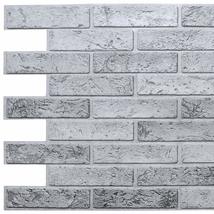 Dundee Deco GRAZPG7124 Silver Faux Brick PVC 3D Wall Panel, 3.2 ft X 1.6 ft (96c - £7.84 GBP+