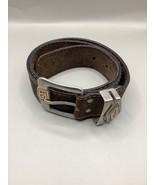 Vintage Brown Leather Levi 501 Belt Small/medium W4cm - $38.84