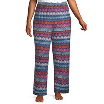 Sleep Chic Women&#39;s Minky Pajama Pants Fairisle Size Medium Super Soft NEW - £14.17 GBP