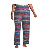 Sleep Chic Women&#39;s Minky Pajama Pants Fairisle Size Medium Super Soft NEW - £14.17 GBP