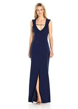 NEW Laundry By Shelli Segal  Womens Chain Embellished Gown Dress Size 2 Navy - £96.24 GBP